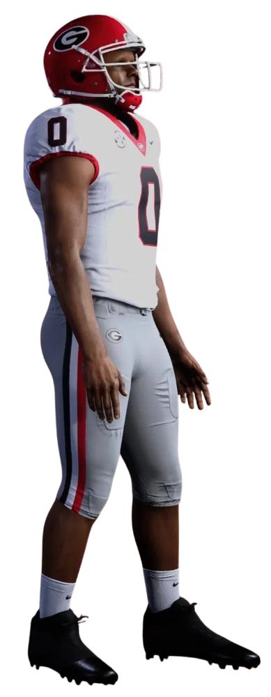 Georgia Bulldogs away jersey in CFB game